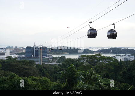 cable car at Mount Faber, Singapore Stock Photo