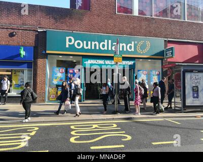 London, UK. 15th May 2018. Shops are selling stuff for the Royal Wedding Street parties in London Credit: Nastia M/Alamy Live News Stock Photo