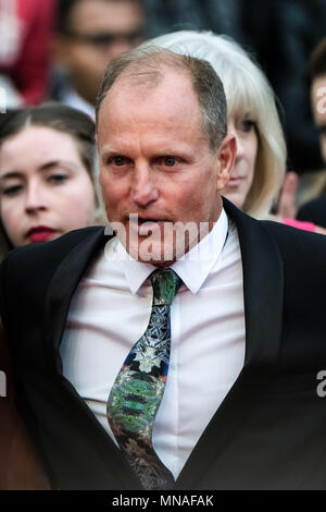 Cannes, France. 15th May 2018. Woody Harrelson on the 'Solo : A Star Wars Story' Red Carpet on Tuesday 15 May 2018 as part of the 71st International Cannes Film Festival held at Palais des Festivals, Cannes. Pictured: Woody Harrelson. Picture by Julie Edwards. Credit: Julie Edwards/Alamy Live News Stock Photo