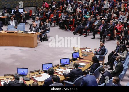 Un Palestinian Representative Riyad Mansour, the Palestine Ambassador to the United Nations, delivers ...