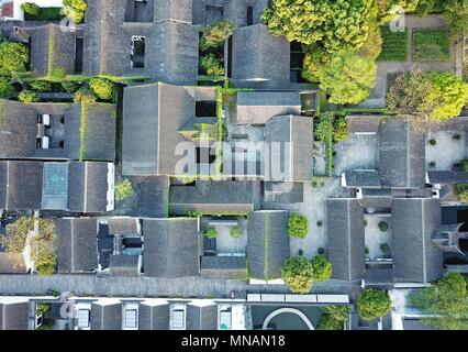 Shaoxin, Shaoxin, China. 16th May, 2018. Shaoxing, CHINA-15th May 2018: Aerial photography of famous Chinese writer Lu Xun's Former Residence in Shaoxing, east China's Zhejiang Province. Credit: SIPA Asia/ZUMA Wire/Alamy Live News Stock Photo