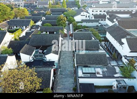 Shaoxin, Shaoxin, China. 16th May, 2018. Shaoxing, CHINA-15th May 2018: Aerial photography of famous Chinese writer Lu Xun's Former Residence in Shaoxing, east China's Zhejiang Province. Credit: SIPA Asia/ZUMA Wire/Alamy Live News Stock Photo