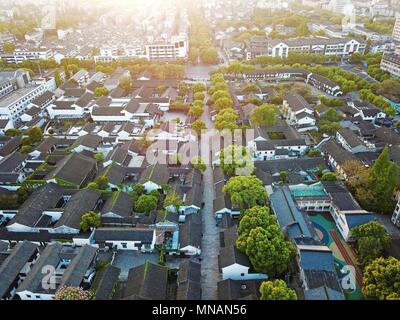 Shaoxin, Shaoxin, China. 16th May, 2018. Shaoxing, CHINA-15th May 2018: Aerial photography of famous Chinese writer Lu Xun's Former Residence in Shaoxing, east China's Zhejiang Province. Credit: SIPA Asia/ZUMA Wire/Alamy Live News Stock Photo