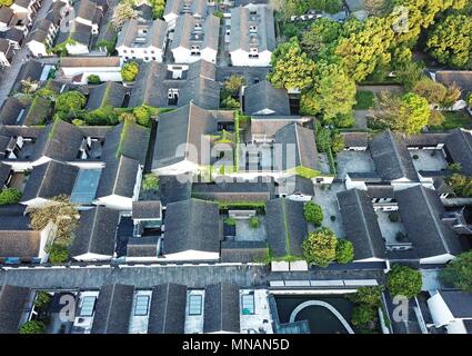 Shaoxin, Shaoxin, China. 16th May, 2018. Shaoxing, CHINA-15th May 2018: Aerial photography of famous Chinese writer Lu Xun's Former Residence in Shaoxing, east China's Zhejiang Province. Credit: SIPA Asia/ZUMA Wire/Alamy Live News Stock Photo