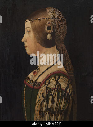 Alessandro ARALDI Portrait of Beatrice d ESTE 1495 Uffizi