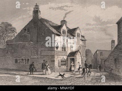 Bowling Green Inn, Mount Pleasant, Liverpool. Wm Roscoe birthplace. DUGDALE 1845 Stock Photo