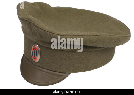 Imperial Russian Army cap isolated on white background Stock Photo