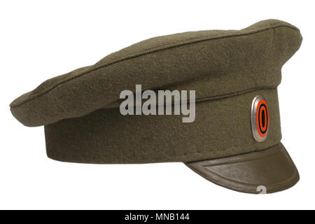 Imperial Russian Army cap isolated on white background Stock Photo