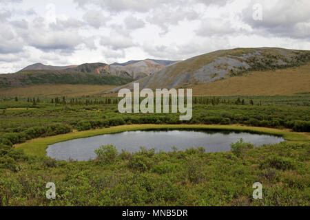 Landscape along Dempster Highway near Tombstone Territorial Park, Canada Stock Photo