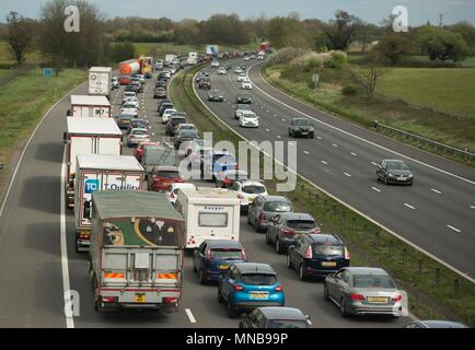 Traffic Jams on the M4 Stock Photo