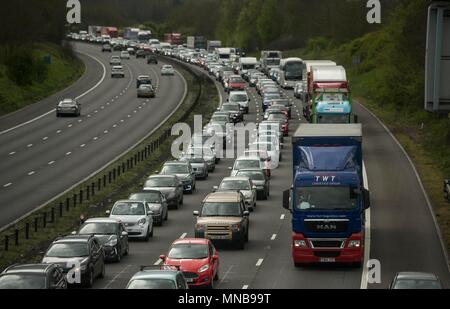 Traffic Jams on the M4 Stock Photo