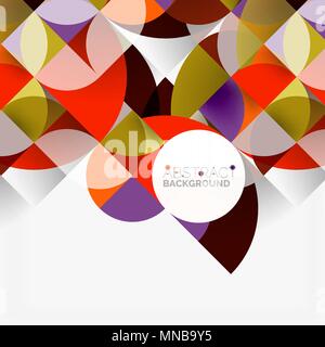 Modern geometrical abstract background circles. Modern geometrical abstract background - circles. Business or technology presentation design template, brochure or flyer pattern, or geometric web banner Stock Vector