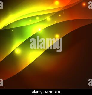 Illuminated neon waves. Vector abstract illuminated neon waves Stock Vector