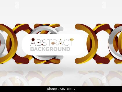 Modern 3d ring vector abstract background. Modern 3d ring composition in grey and white space, vector abstract background Stock Vector