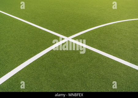 Berlin, Germany, May 07, 2018: Marking lines on playing field Stock Photo