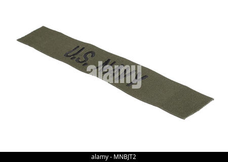 US NAVY uniform badge isolated on white background Stock Photo