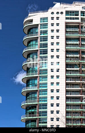 Torre São Gabriel on Av Pacífico in Parque das Nações, Lisbon Stock Photo