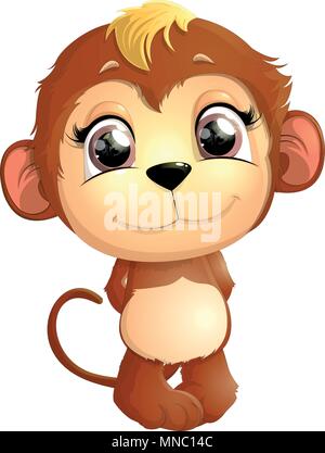 beautiful cute monkey Stock Vector