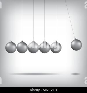 Newton's cradle, pendulum Stock Vector
