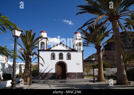 Agaete - parish church was builit in 1874, Gran Canaria, Spain Stock Photo