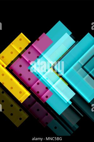 Color arrows on black background. Color arrows on black background. Vector illustration Stock Vector