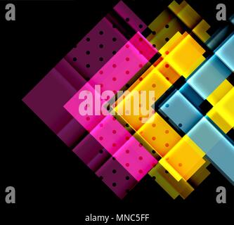 Color arrows on black background. Color arrows on black background. Vector illustration Stock Vector