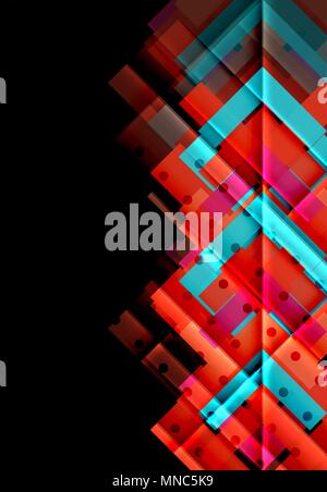 Color arrows on black background. Color arrows on black background. Vector illustration Stock Vector