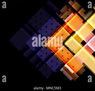Colorful triangles and arrows on dark background. Colorful triangles and arrows on dark background. Vector illustration Stock Vector