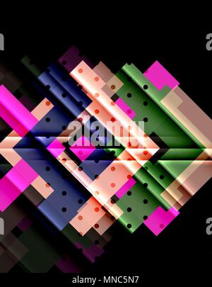 Color arrows on black background. Color arrows on black background. Vector illustration Stock Vector