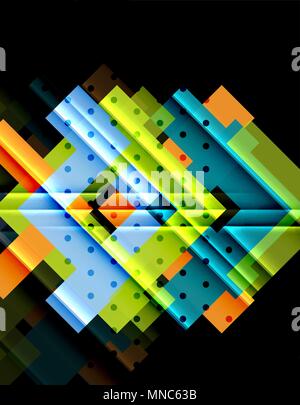 Color arrows on black background. Color arrows on black background. Vector illustration Stock Vector