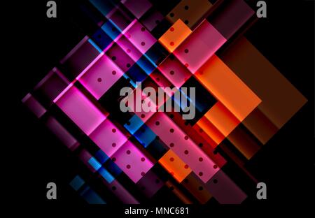 Colorful triangles and arrows on dark background. Colorful triangles and arrows on dark background. Vector illustration Stock Vector