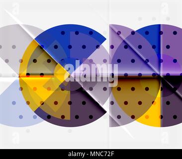 Circle elements on black background. Circle elements on black background, vector geometric template design Stock Vector