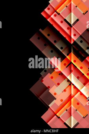 Colorful triangles and arrows on dark background. Colorful triangles and arrows on dark background. Vector illustration Stock Vector