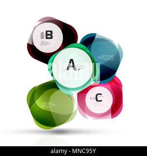 Isolated glossy shiny squares template. Isolated glossy shiny squares template. Vector template background for print workflow layout, diagram, number options or web design banner Stock Vector
