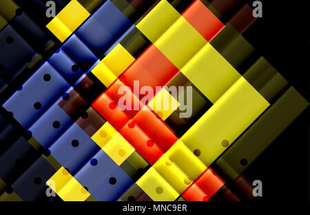 Colorful triangles and arrows on dark background. Colorful triangles and arrows on dark background. Vector illustration Stock Vector