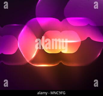 Blurred transparent hexagons on dark, digital abstract background. Blurred transparent hexagons on dark, digital abstract background. Hi-tech modern business or technology backdrop or presentation wallpaper Stock Vector