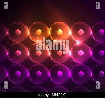 Blurred glowing circles, digital abstract background. Blurred glowing circles, digital abstract background. Vector hi-tech futuristic template Stock Vector