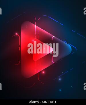 Glass glowing bright triangles on dark space design abstract background. Glass glowing bright triangles on dark space design abstract background. Vector illustration Stock Vector