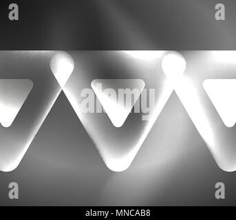 Glass glowing bright triangles on dark space design abstract background. Glass glowing bright triangles on dark space design abstract background. Vector illustration Stock Vector
