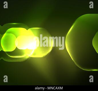 Blurred transparent hexagons on dark, digital abstract background. Blurred transparent hexagons on dark, digital abstract background. Hi-tech modern business or technology backdrop or presentation wallpaper Stock Vector