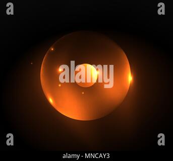 Blurred glowing circles, digital abstract background. Blurred glowing circles, digital abstract background. Vector hi-tech futuristic template Stock Vector