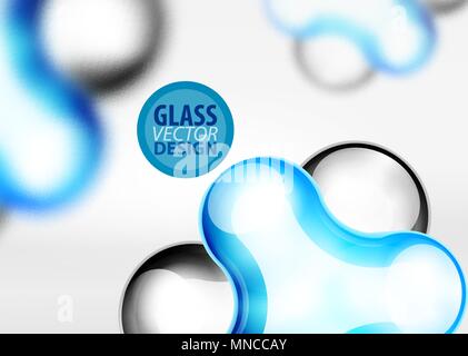 Digital techno bubble background template. Digital techno bubble background template, vector business or technology abstract background Stock Vector