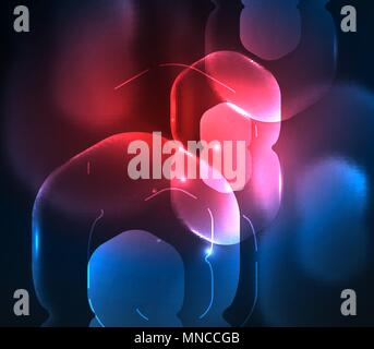 Blurred transparent hexagons on dark, digital abstract background. Blurred transparent hexagons on dark, digital abstract background. Hi-tech modern business or technology backdrop or presentation wallpaper Stock Vector