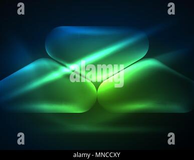 Illuminated lens flares, glowing color techno background. Illuminated lens flares, glowing color techno background. Vector hi-tech abstract background, HUD style Stock Vector