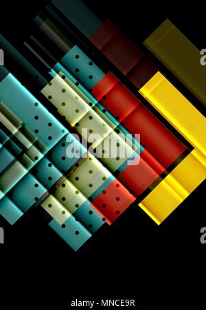 Color arrows on black background. Color arrows on black background. Vector illustration Stock Vector