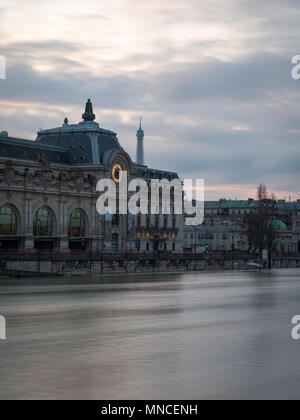 Paris flooding Stock Photo