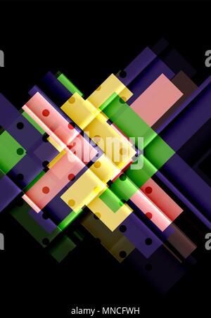 Color arrows on black background. Color arrows on black background. Vector illustration Stock Vector