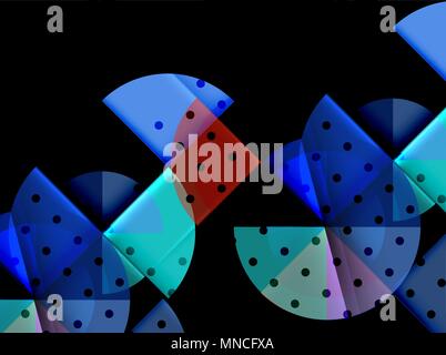 Circle elements on black background. Circle elements on black background, vector geometric template design Stock Vector