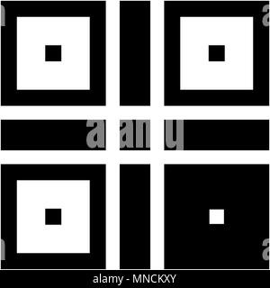 Simple matrix qr code icon for design Stock Vector