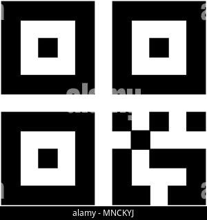 Simple digital qr code sign icon for design Stock Vector